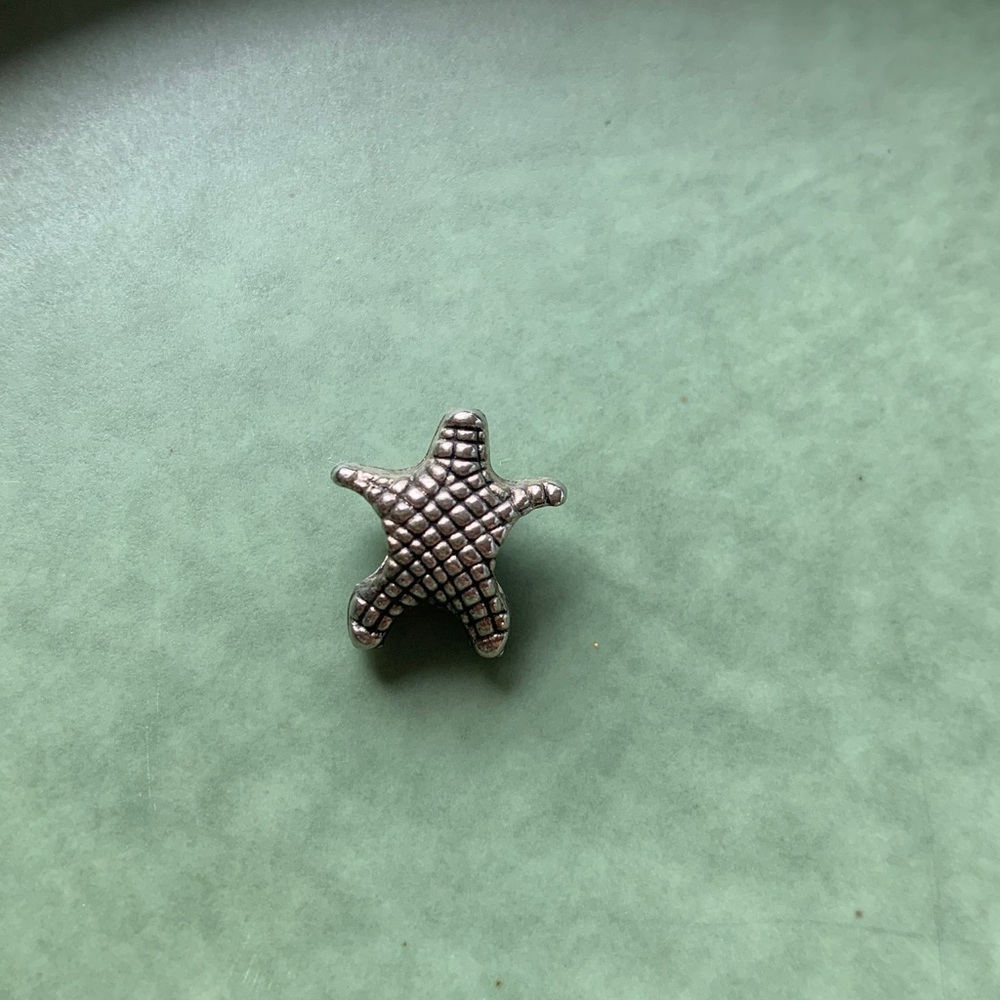 Silver Starfish bracelet charm (pandora style)